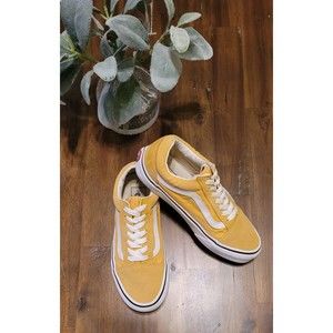 VANS Old Skool Size 6.5 Womens - 5.0 Mens - Yellow Few Minor Flaws See Below